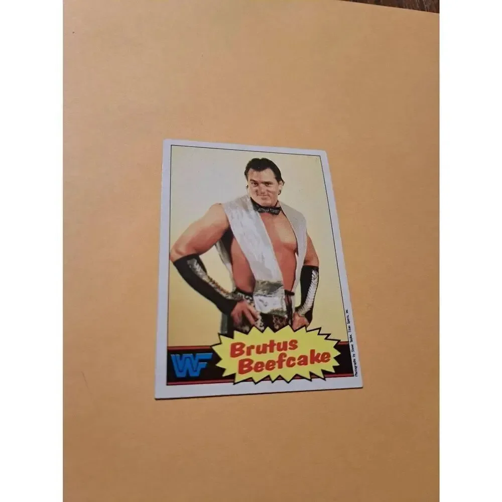 Vintage 1985 Topps WWF Wrestling Trading Card 10 Brutus Beefcake Johnny Valiant
